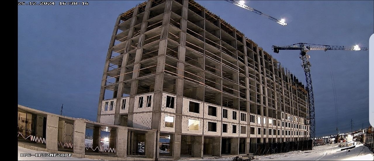 Декабрь - начаты работы над колоннами 11ого этажа